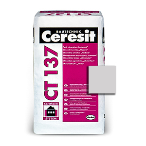 Ceresit СТ137 камешковая декоративная штукатурка серая 2,5 мм 25 кг