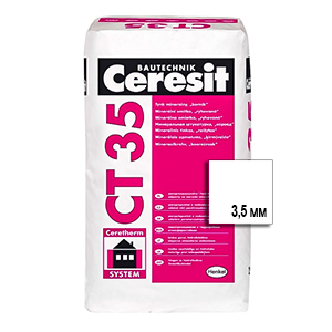 Декоративная штукатурка короед Ceresit СТ35 белая 3,5 мм 25 кг