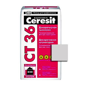 Ceresit СТ36 декоративная штукатурка серая структурная 25 кг